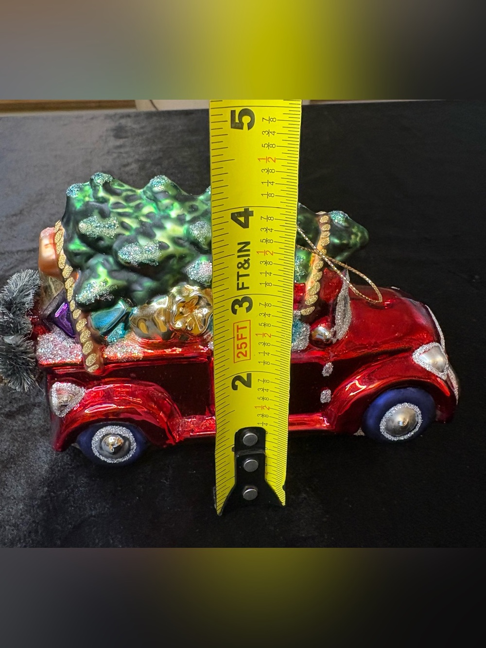 Vintage Christmas Delivery Truck Glass Ornament - Picture 7 of 10